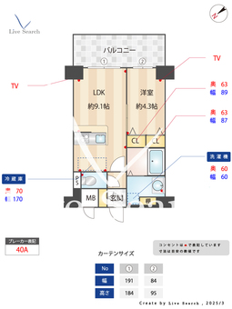 RJRクオーレ東比恵 802 【福岡県東比恵駅】 の間取り図