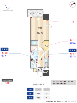 リシュドール鶴舞公園 1309 【愛知県鶴舞線「鶴舞」徒歩4分】 の間取り図