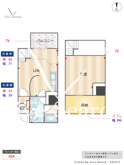 SONIX2015 401 【地下鉄大国町駅】 の間取り図
