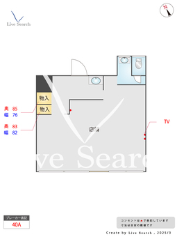 加来アパート 1B 【福岡県室見駅】 の間取り図