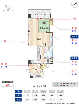 ラ・フルール大濠 601 【福岡県六本松駅】 の間取り図