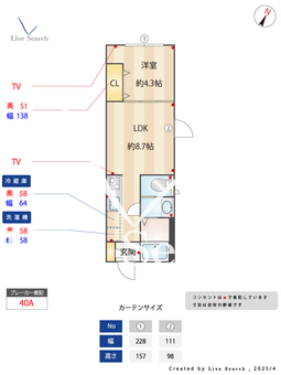 ビーレジデンス北新宿 203 【東京都東中野】 の間取り図