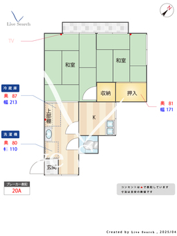 友愛荘 207 【福岡県櫛田神社前駅】 の間取り図