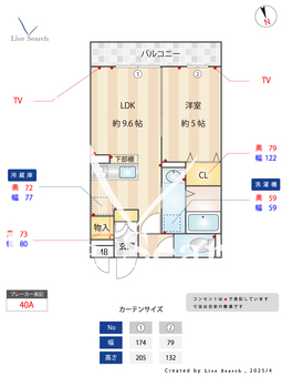 プリマヴェーラⅠ 202 【東京都府中駅】 の間取り図