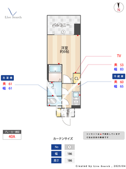 Alivis長田 1206 【大阪府長田駅】 の間取り図