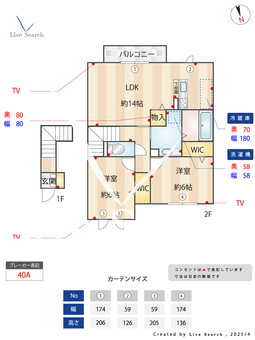 ヴェルドミールⅢ 202 【神奈川県多摩境駅】 の間取り図