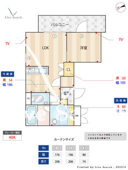 J-ARC新宿 302 【東京都西新宿駅】 の間取り図