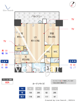 ゼクシオン博多 904 【福岡県博多駅】 の間取り図