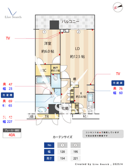 プリズムタワー 2506 【東京都池尻大橋駅】 の間取り図