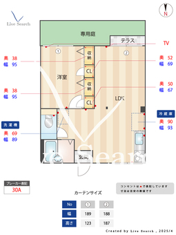 エクセレート府中A 105 【大阪府信太山駅】 の間取り図