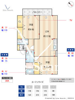 メゾンボナールE 202 【千葉県	 外房線　鎌取駅　バス所要時間7分　誉田一丁目東バス停　徒歩3分】 の間取り図