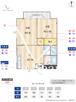 フローリスハイムB 201 【埼玉県川越線　日進駅　徒歩13分】 の間取り図