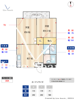 フローリスハイムB 202 【川越線　日進駅　徒歩13分】 の間取り図