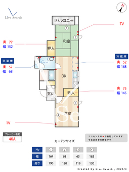 アスタック1289 203 【中野島駅】 の間取り図