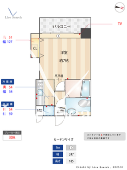 エステート･モア大濠公園通り 606 【中央区唐人町駅】 の間取り図