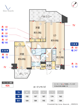 ジョイナス天神タワー 603 【福岡県中州川端】 の間取り図