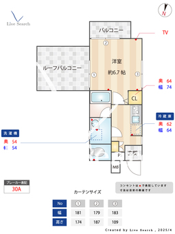 リライア烏山 501 【東京都千歳烏山駅】 の間取り図