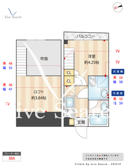 クラソ浜田山 2C 【東京都浜田山駅】 の間取り図