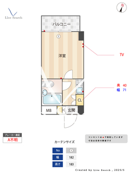 シティハイツピコ 303 【大阪府下新庄】 の間取り図