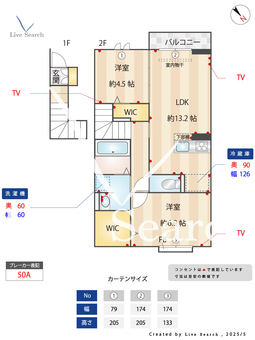 サンルーチェ 201 【埼玉県東武鉄道野田線　七里駅　徒歩23分】 の間取り図