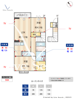 サンルーチェ 202 【埼玉県東武鉄道野田線　七里駅　徒歩23分】 の間取り図