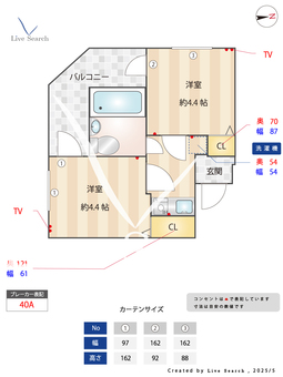 アスタック弐番館 3A 【神奈川県中野島駅】 の間取り図