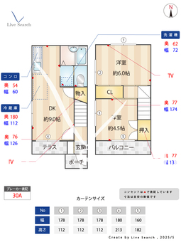 マルシンコーポA 101 【埼玉県吉川】 の間取り図