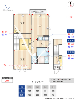 ブランシェパークA 201 【茨城県新守谷駅】 の間取り図