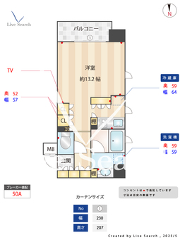 セイル江坂公園 801 【大阪府江坂駅】 の間取り図