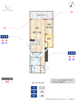 ヴィルヴィラージュ大名 202 【福岡県赤坂駅】 の間取り図