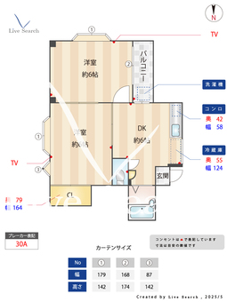 ホルンハイツ西新 302 【福岡県西新駅】 の間取り図