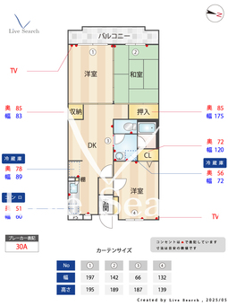 ランドフォレスト北越谷Ⅱ 402 【埼玉県北越谷駅】 の間取り図
