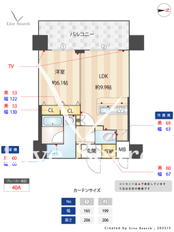 スプランディッド江坂駅前 1104 【大阪府江坂駅】 の間取り図