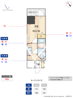 Alivis船橋East 1201 【千葉県船橋駅】 の間取り図
