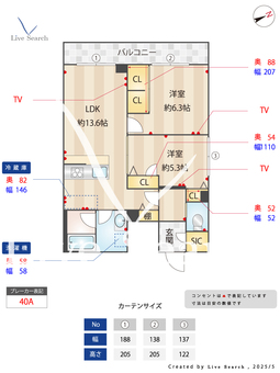 ヴィアマーレ 301 【神奈川県大船駅】 の間取り図