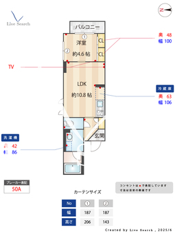 プレミアス川越 202 【埼玉県本川越駅】 の間取り図