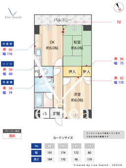 サンパレス 501 【千鳥橋駅】 の間取り図