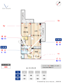 ラムール三宮 205 【JR三ノ宮駅】 の間取り図