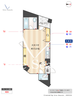 トゥールブランシュ麻布  401 【東京都広尾】 の間取り図