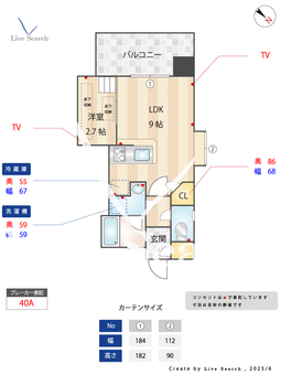 アクタス浄水通り 1201 【福岡県薬院大通駅】 の間取り図