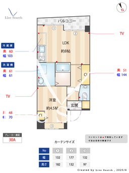 エンクレストけやき通り 402 【中央区赤坂駅】 の間取り図