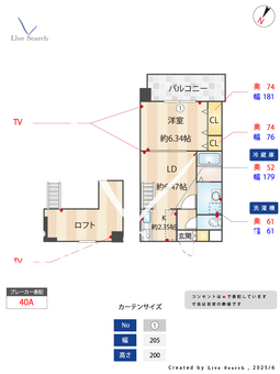 レジディア天神 1205 【福岡県天神駅】 の間取り図