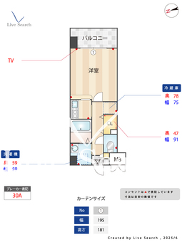 サムティ筥崎宮前 1103 【東区箱崎駅】 の間取り図
