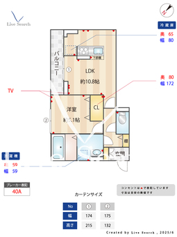 D-ROOM都賀2丁目Ⅱ　A棟 201 【総武本線　都賀駅徒歩10分】 の間取り図
