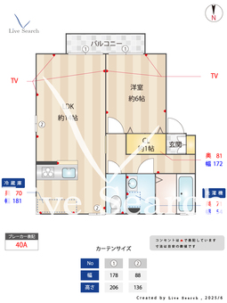 レジェンダリー夙川 202 【兵庫県夙川駅】 の間取り図
