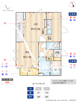 D-ROOM下連雀 201 【東京都三鷹駅】 の間取り図