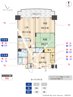コンフォート中島 3C 【愛知県あおなみ線 中島駅】 の間取り図
