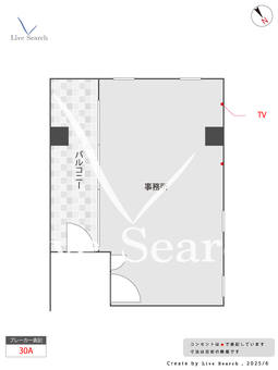 K-14ビル 203 【福岡県中洲川端駅】 の間取り図
