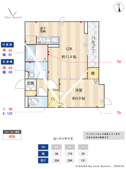 D-ROOM下連雀 205 【東京都三鷹駅】 の間取り図