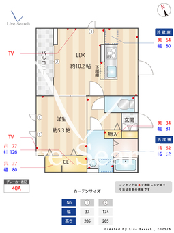 D-ROOM下連雀 301 【東京都三鷹駅】 の間取り図